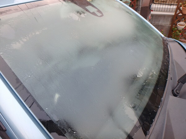 小麦粉　窓　洗車